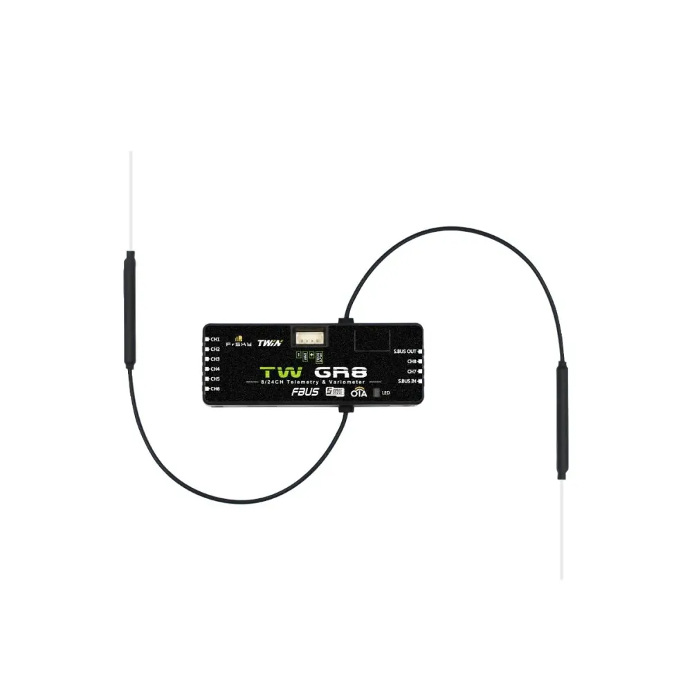 FrSky TW GR8-ontvanger - TWIN dubbele 2.4G-ontvanger met 8 PWM-kanaalpoorten
