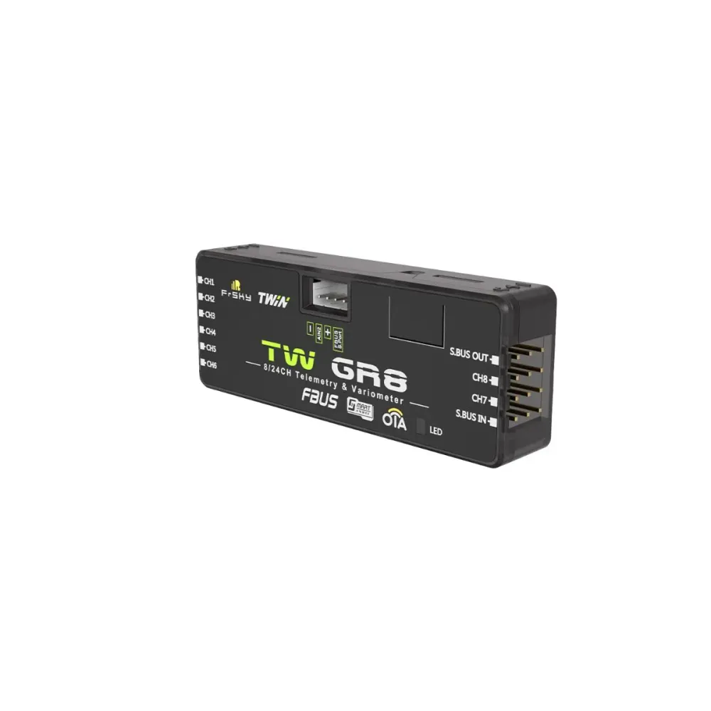 FrSky TW GR8-ontvanger - TWIN dubbele 2.4G-ontvanger met 8 PWM-kanaalpoorten