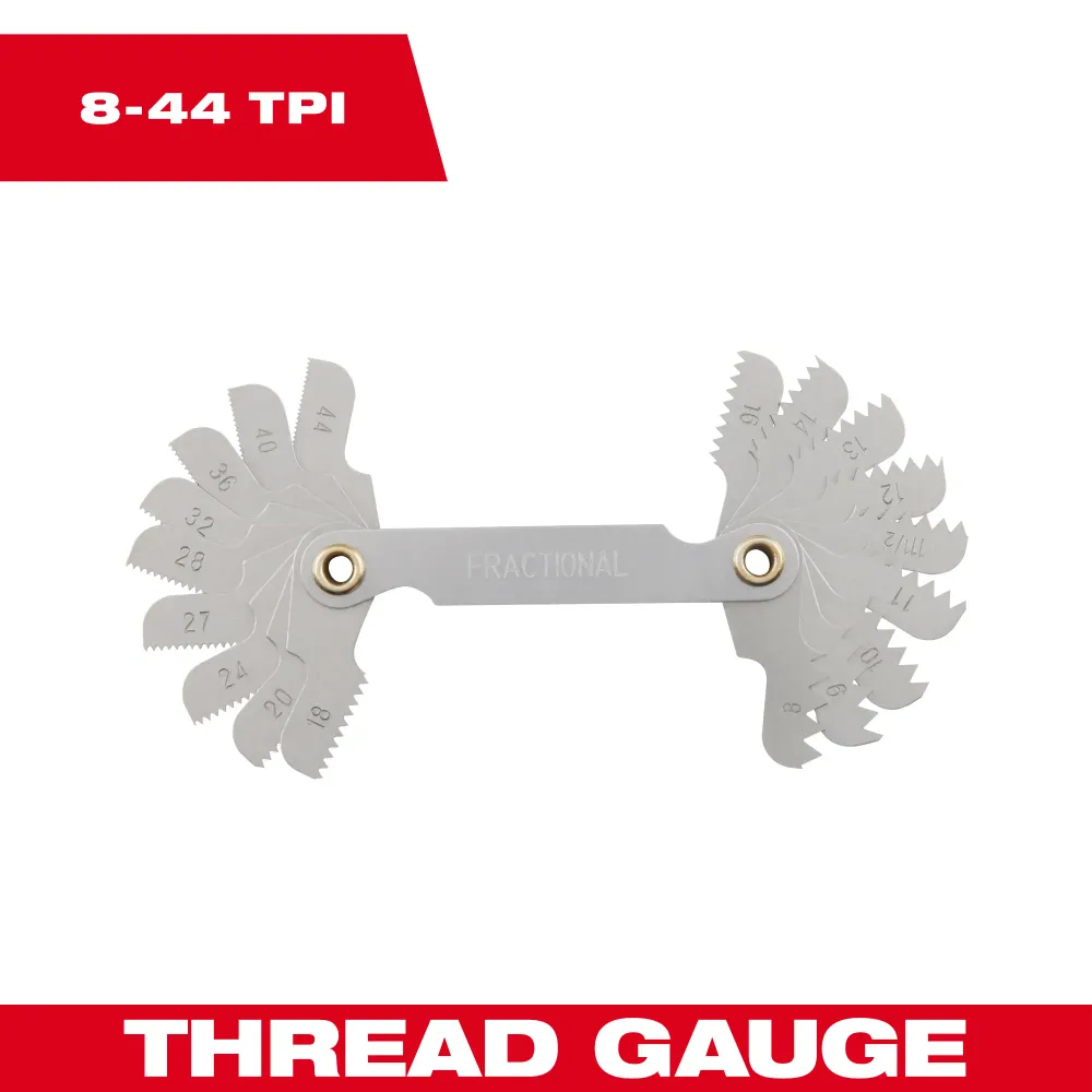 MILWAUKEE 8-44 TPI SAE Thread Gauge