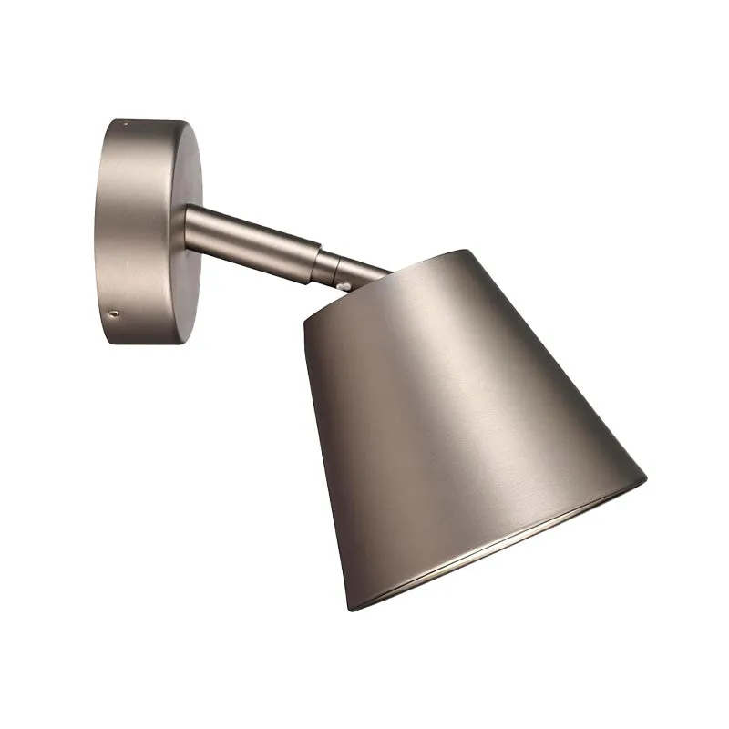 Taps toelopende wandlamp Blaker minimalistisch metaal 1-kops LED-badkamer wandmontage verlichting wit/chroom