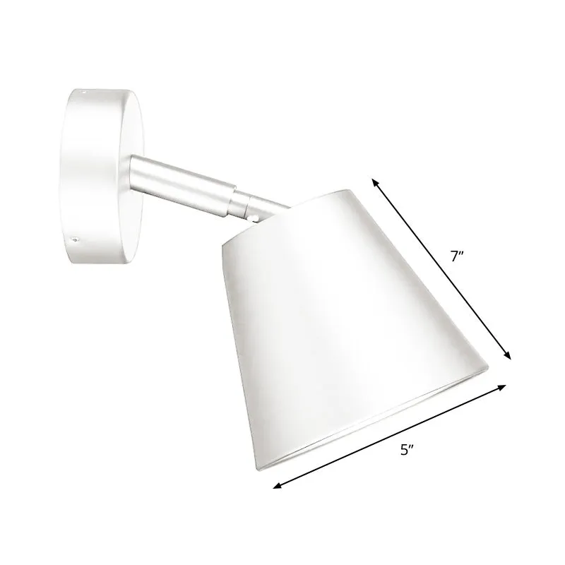 Taps toelopende wandlamp Blaker minimalistisch metaal 1-kops LED-badkamer wandmontage verlichting wit/chroom