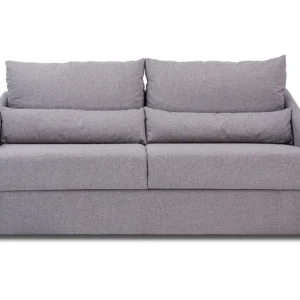 3-zits slaapbank van stof MAJESTY - Lichtgrijs - 140 cm - Matras 14 cm
