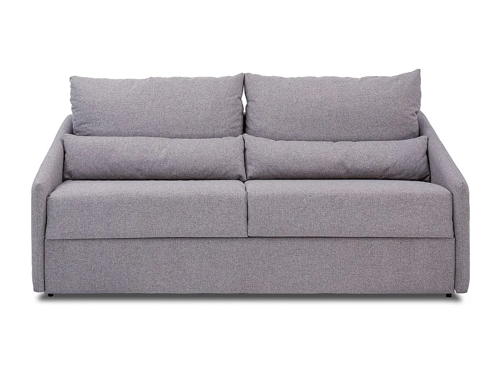 3-zits slaapbank van stof MAJESTY - Lichtgrijs - 140 cm - Matras 14 cm
