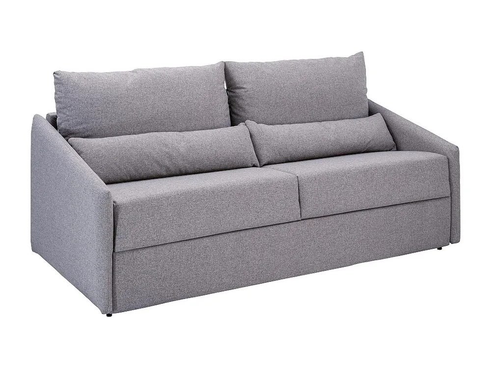 3-zits slaapbank van stof MAJESTY - Lichtgrijs - 140 cm - Matras 14 cm