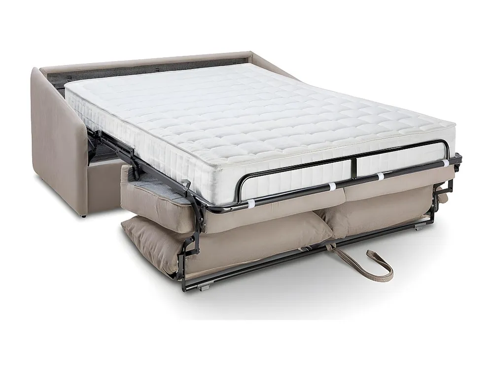 4-zits slaapbank van stof MAJESTY - Donkergroen - 160 cm - Matras 18 cm