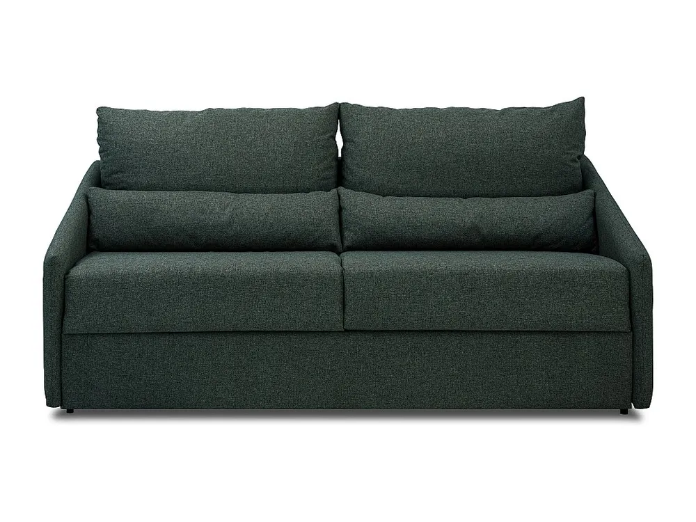 4-zits slaapbank van stof MAJESTY - Donkergroen - brede 160 cm - Matras 18 cm