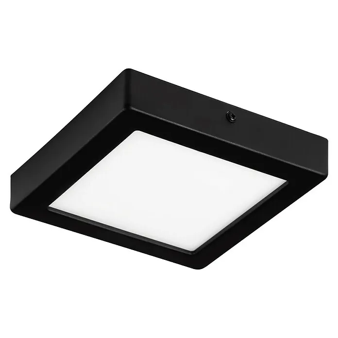 Energiezuinige Eglo Led-plafondlamp Idun - 9,5 W, l x b x h: 3 x 17 x 17 cm, Zwart, Neutraal wit