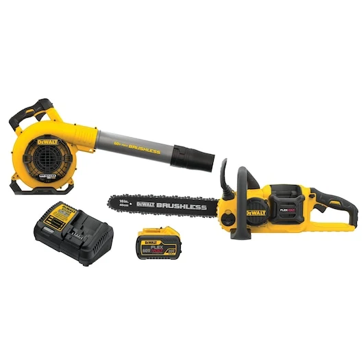 DEWALT 60V MAX* Chainsaw/Blower Combo Kit 9Ah CE Goedgekeurd