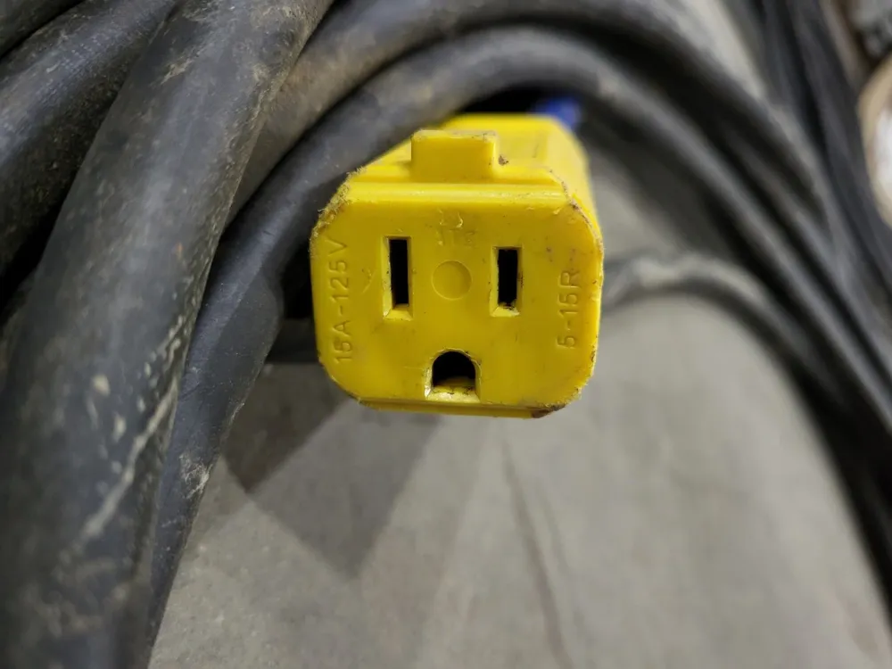 70 ft Power Extension Cord NEMA 5-15 Plug and Receptacle