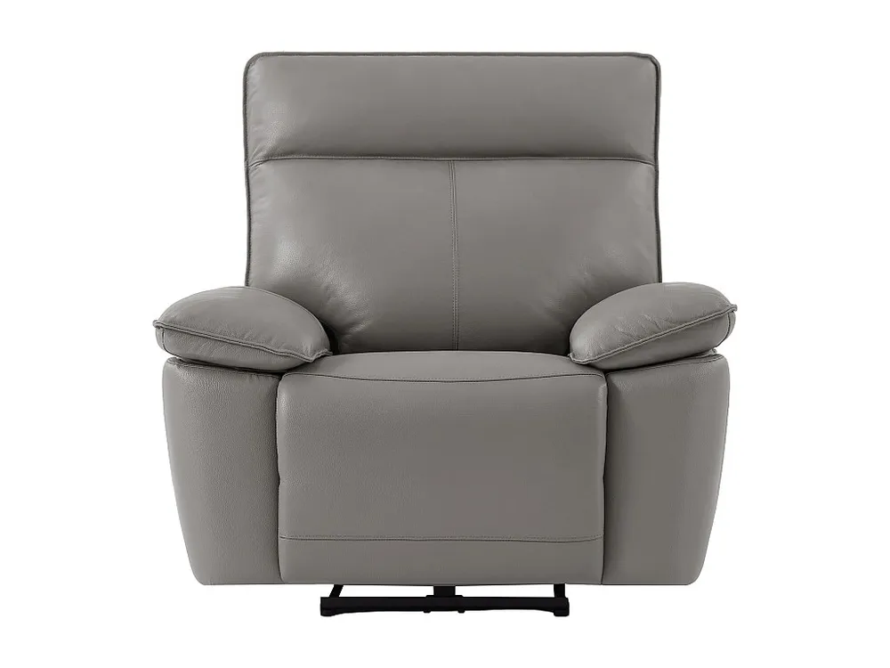 Elektrische relax-fauteuil van grijs vaarsleer eigentijdse stijl NOVENA