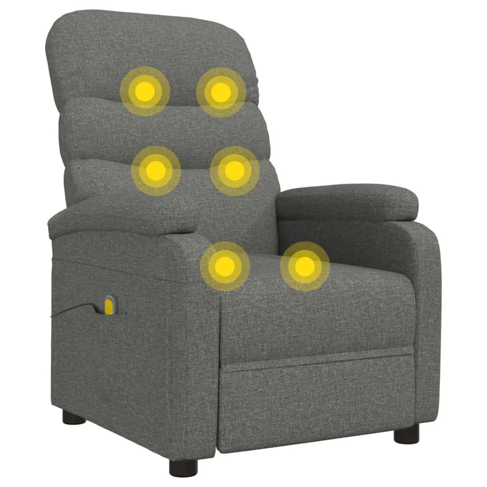 Multifunctioneel Massagestoel stof donkergrijs