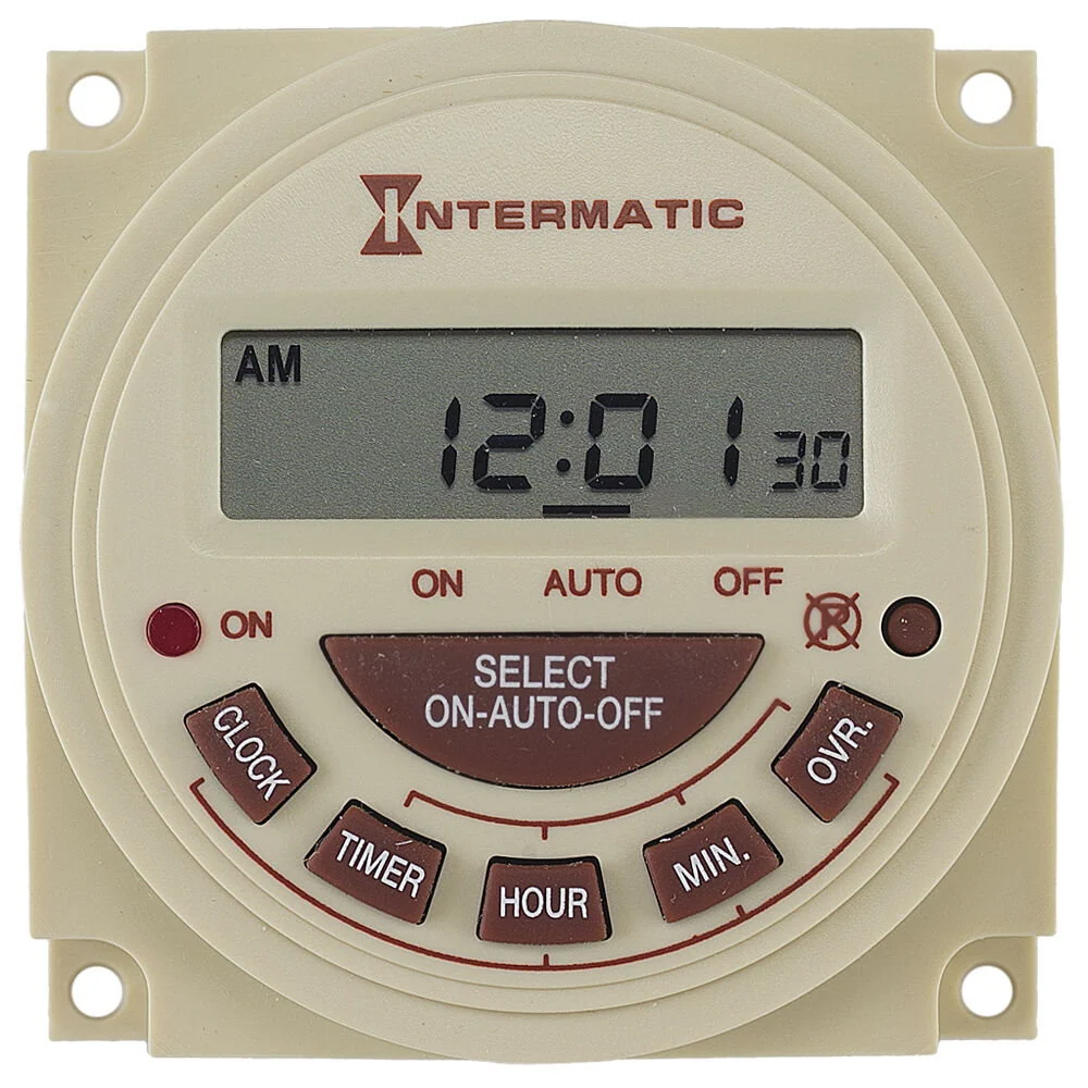 Intermatic - PB313EK - 24-Hour 120V Electronic Panel Mount Timer Replacement Kit met Batterijback-up