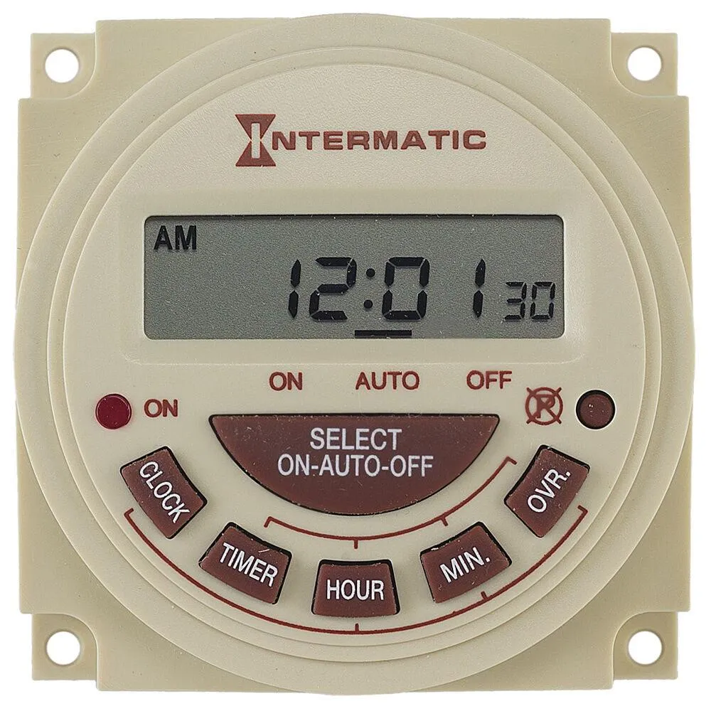 Intermatic - PB314EK - 24-Hour 240V Electronic Panel Mount Timer Replacement Kit Wit