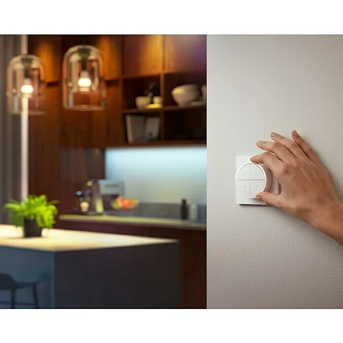 Philips Hue Lichtbesturing Hue Tap Dialswitch - 6 x 6 x 2 cm, Geschikt voor Connected Home: Ja, Wit, Dimbaar