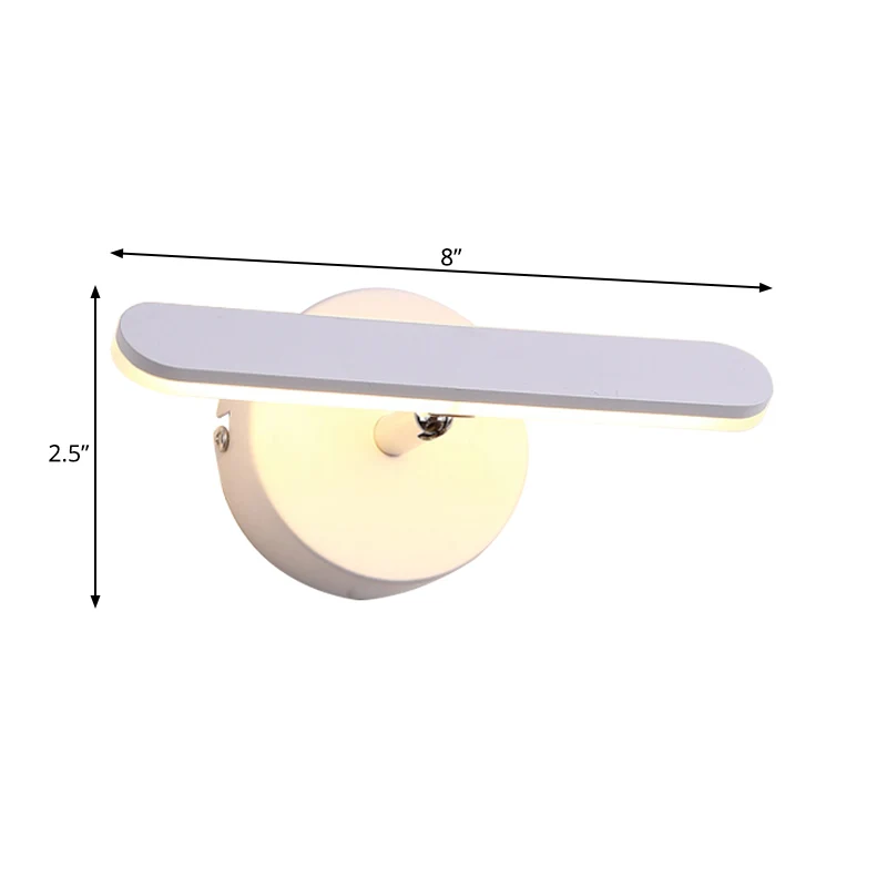 Verstelbare LED lineaire wandkandelaar Eenvoudige stijl metalen wandverlichting wit voor nachtkastje