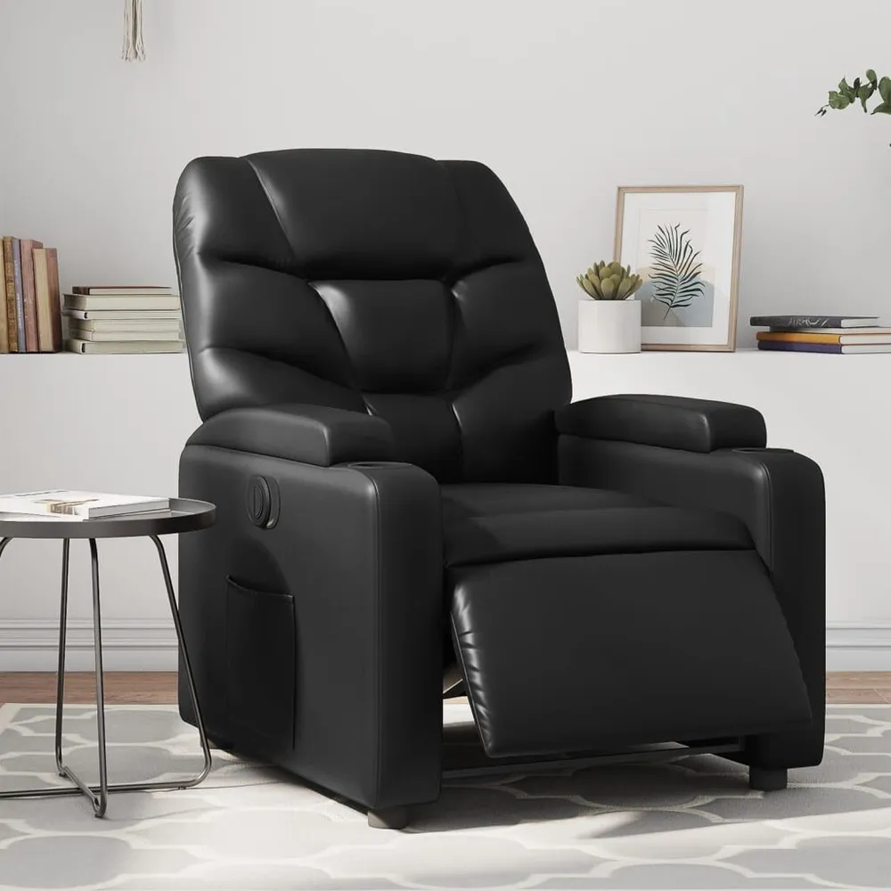 Cordless Fauteuil elektrisch verstelbaar kunstleer zwart