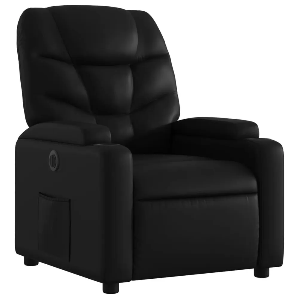 Cordless Fauteuil elektrisch verstelbaar kunstleer zwart