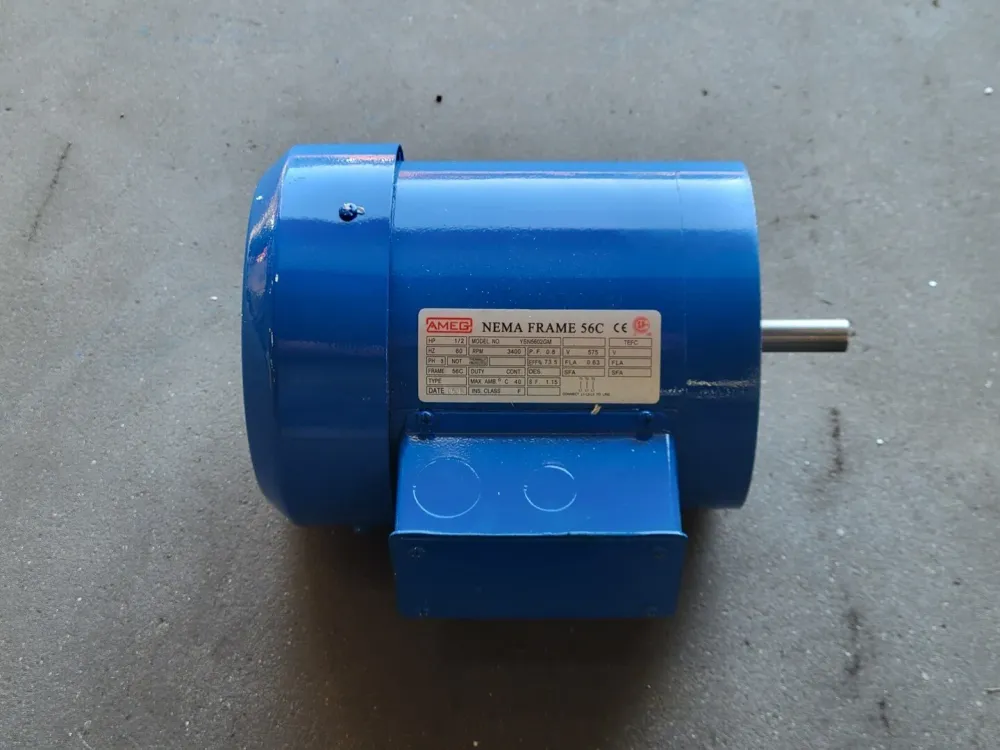 1/2 hp, 575 volts, 3400 rpm, 56C Electric Motor