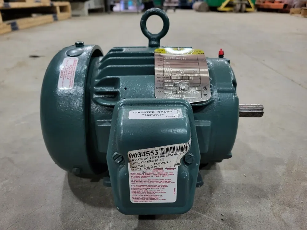 IP55 Beschermde 1.0 hp, 115/230 volts, 1150 rpm, 145T, 3ph, Electric Motor ECP3582T-5