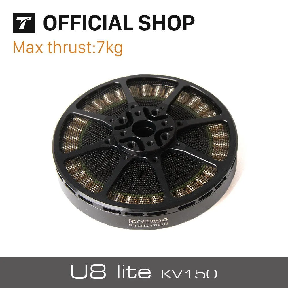 T-motor U8 Lite KV150 7KG Thrust Ultralight Platinagrijs Winding Brushless Motor Aircraft UAV Market FOC ESC ultralight Prop