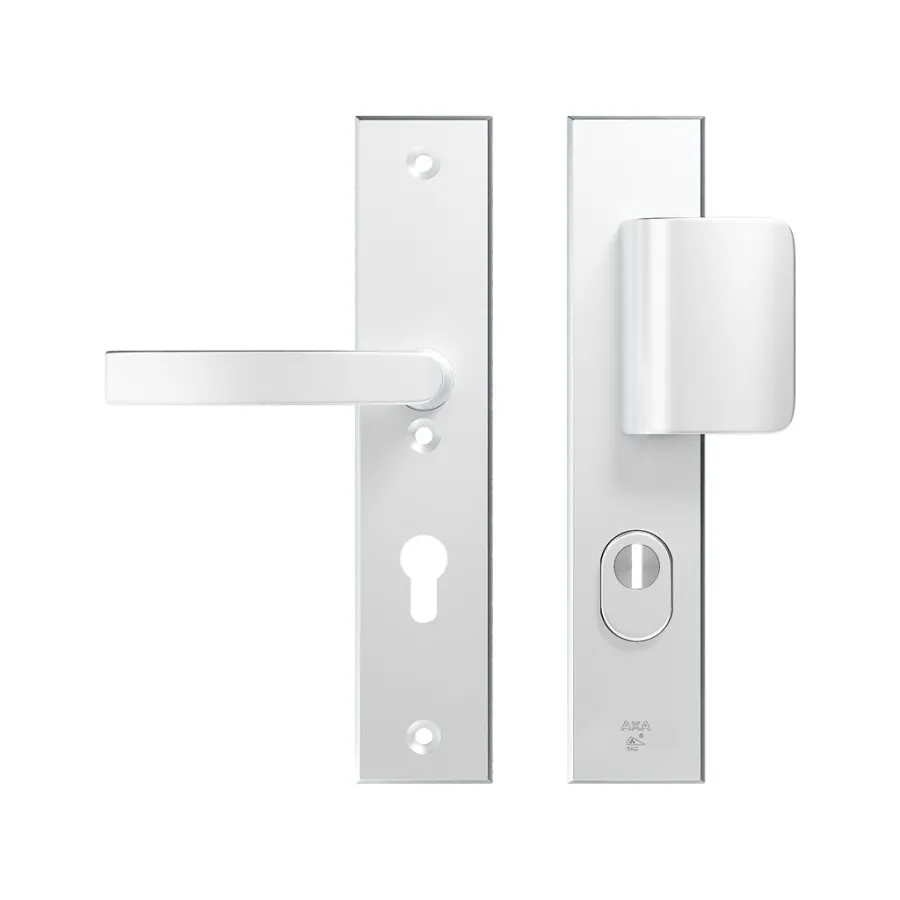 Professionele AXA veiligheidsbeslag greep/kruk - SKG*** met kerntrekbeveiliging - Edge Plus D-duwer-Blok - PC72 - geslepen...