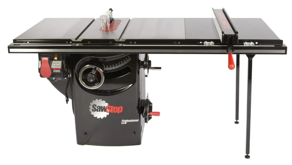 SAWSTOP Bedrijfsmatig Cabinet Saw PCS™ 1.75HP 120V 60Hz 36" Professional T-Glide Fence System