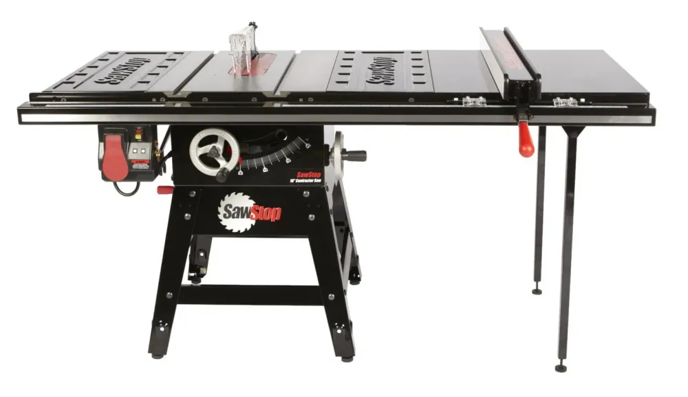 SAWSTOP Contractor Saw CNS™ 1.75HP 120V 60Hz 36" Vakkundig T-Glide Fence System