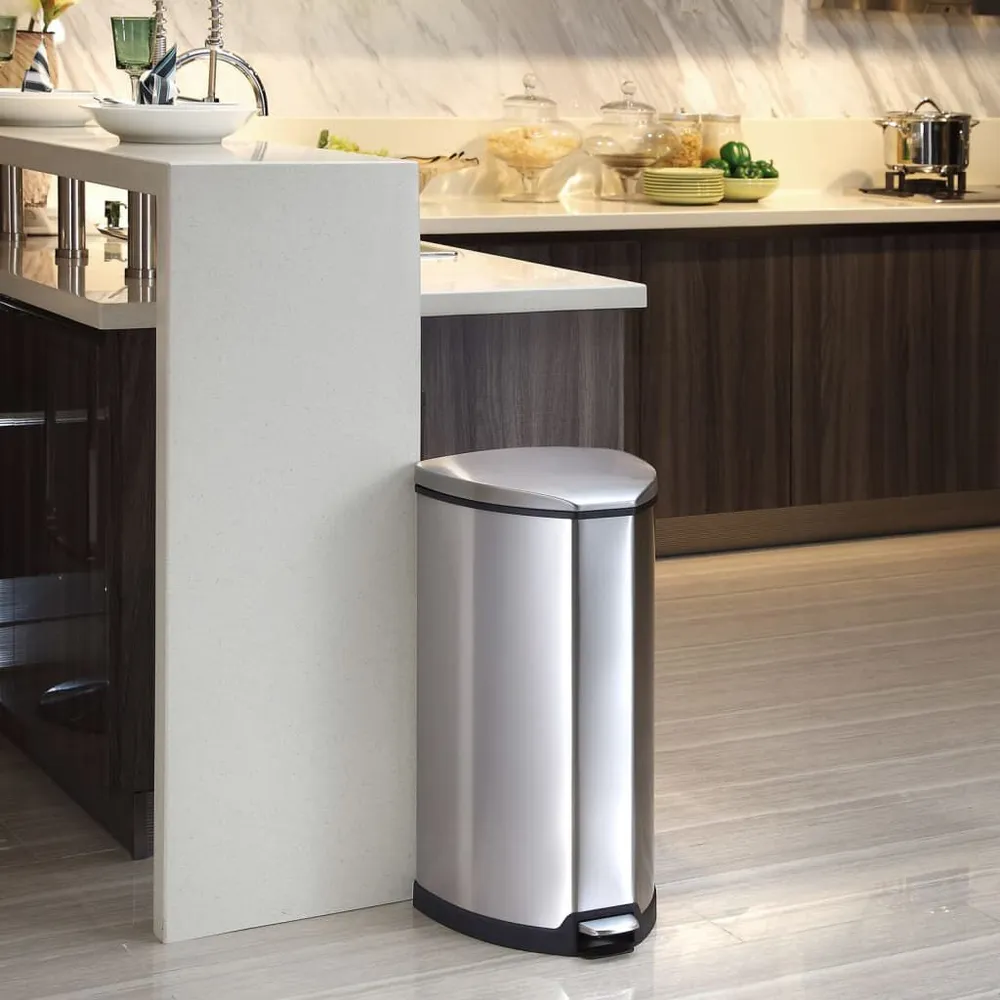 Premium Opbergsysteem EKO Pedaalemmer Grace 35 L matzilverkleurig