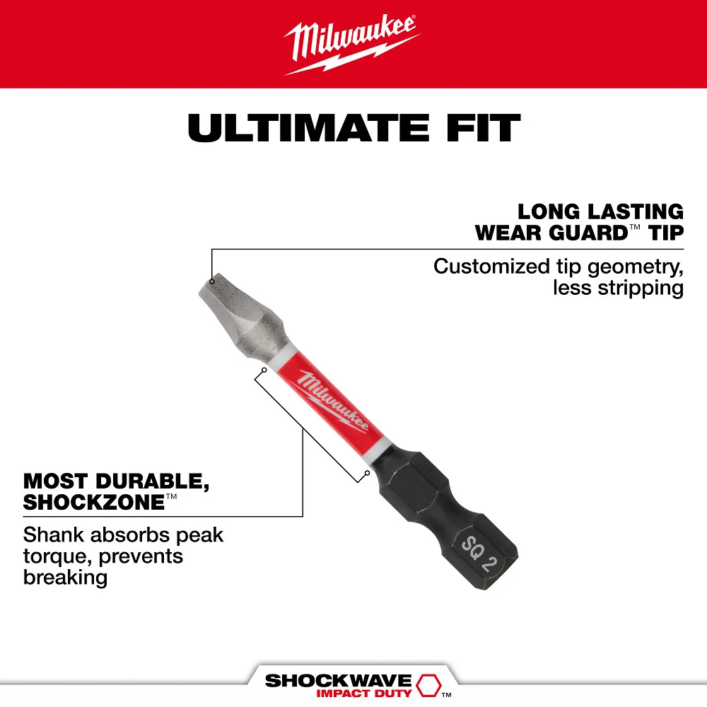 Milwaukee Tools Power Bit SQ Recess 48-32-4815