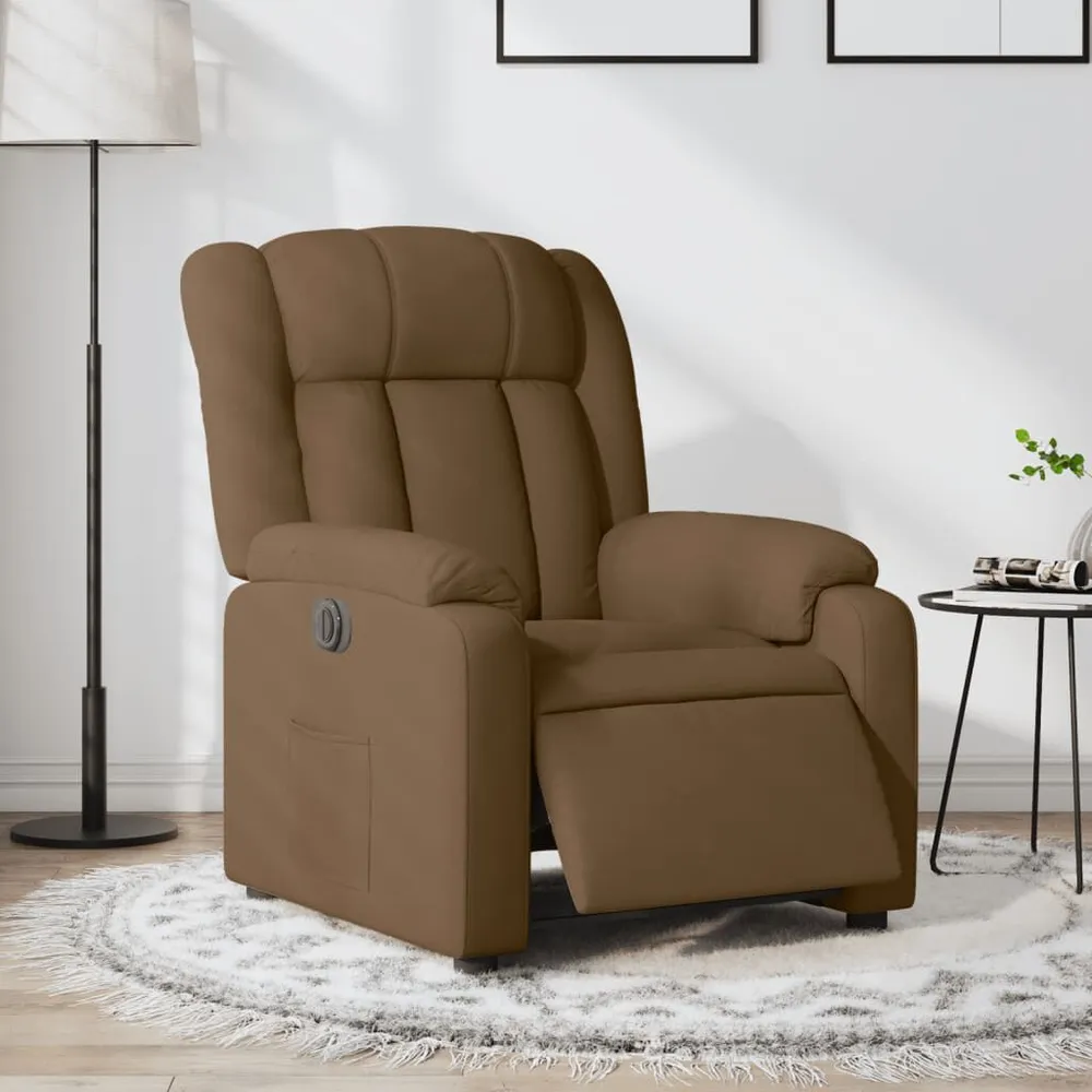 Industrieel Fauteuil verstelbaar elektrisch stof bruin