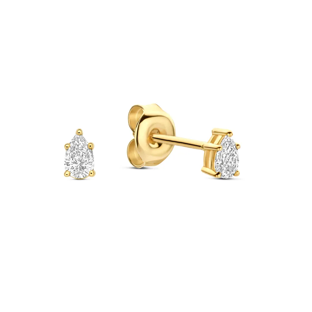 De la Paix Eloise 14 karaat gouden oorknop met diamant 0.2 karaat