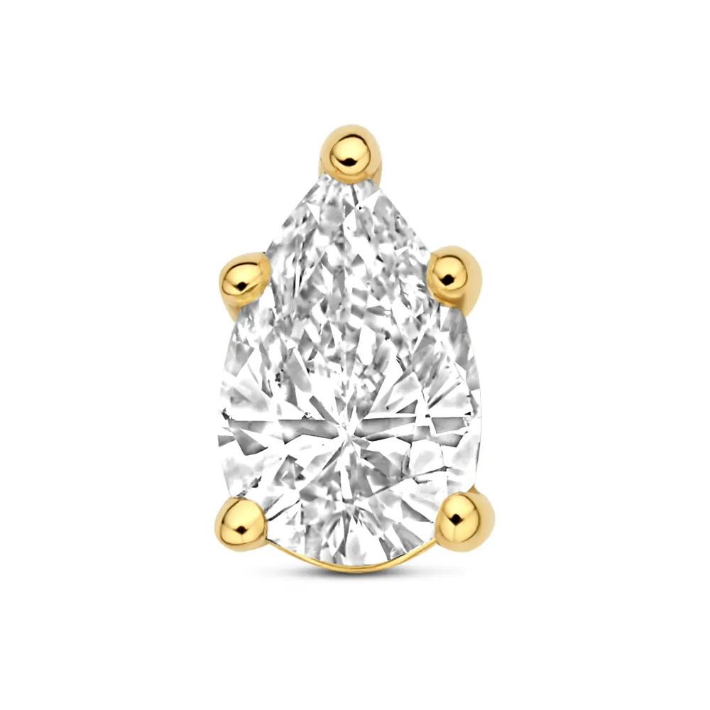 De la Paix Eloise 14 karaat gouden oorknop met diamant 0.2 karaat