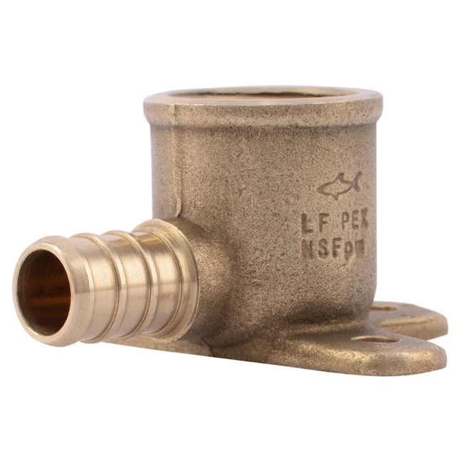 SharkBite 1/2- PEX Crimp x 1/2- FNPT Geel koper 90-Degree Female Drop Ear Elbow