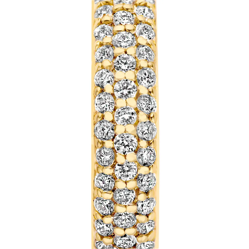 Veiligheidsschoen met Stalen Neus De la Paix Laure 14 karaat gouden oorringen met diamant 0.25 karaat