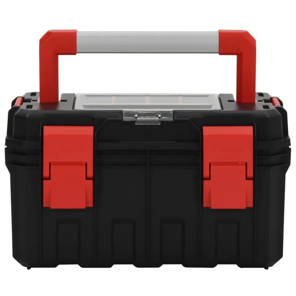 Gereedschapskist 45x28x26,5 cm zwart en rood 60 x 40 x 180 cm