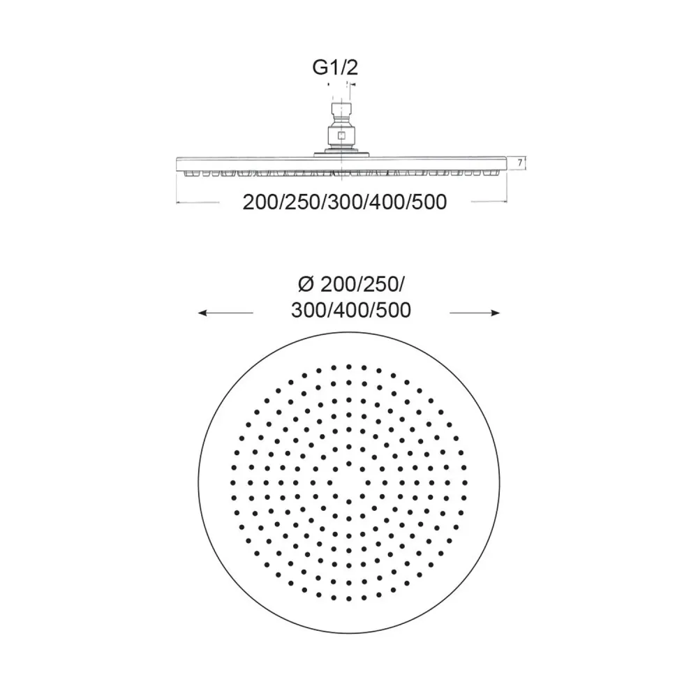 Gegalvaniseerd Shower set composed Linz showerhead, shower, and chroom hose