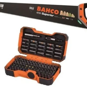 Precisie Bahco ERGO handzaag en bitset [100-delig]