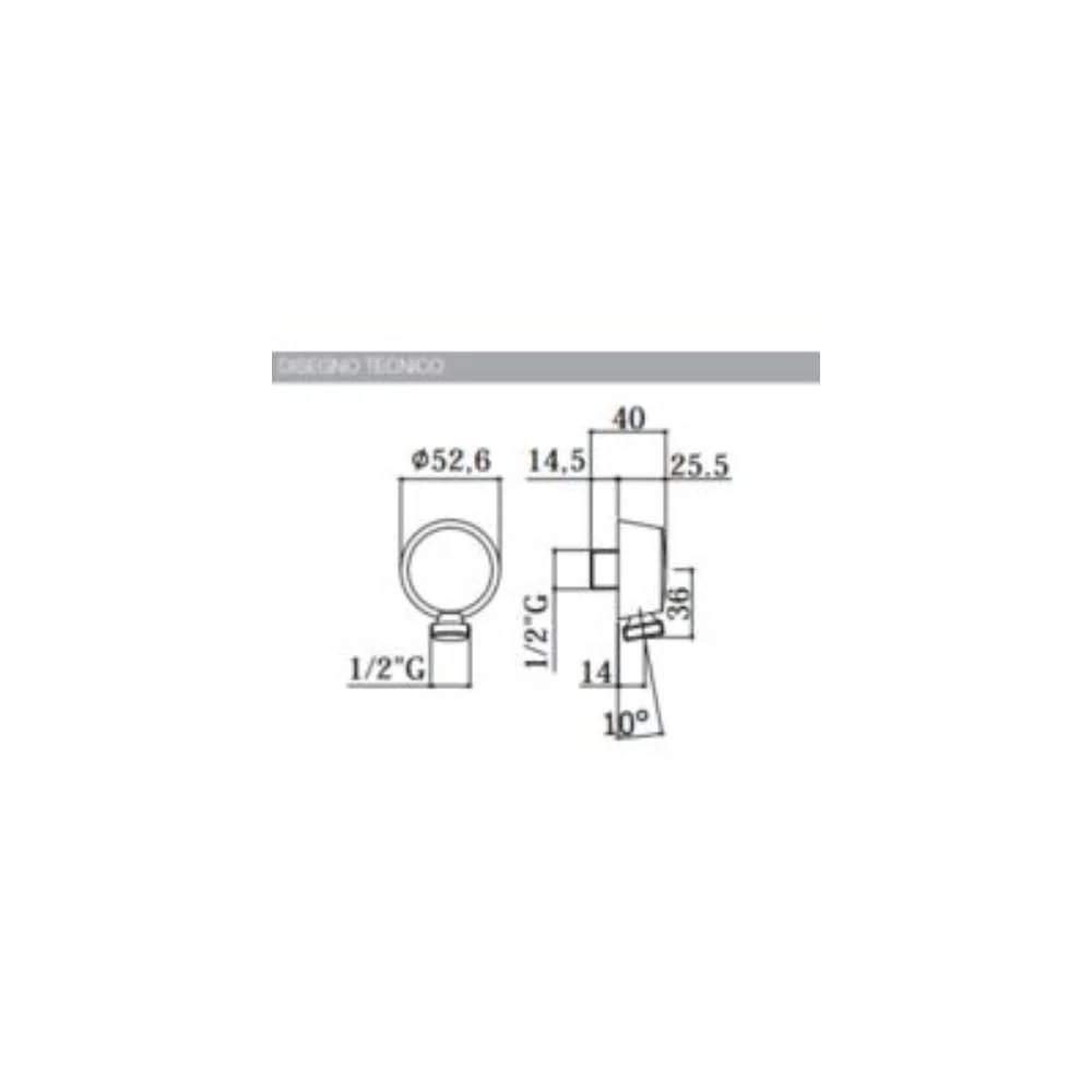 Sliding set rod, built- mixer chrome-plated geel koper and round wall water outlet Paffoni
