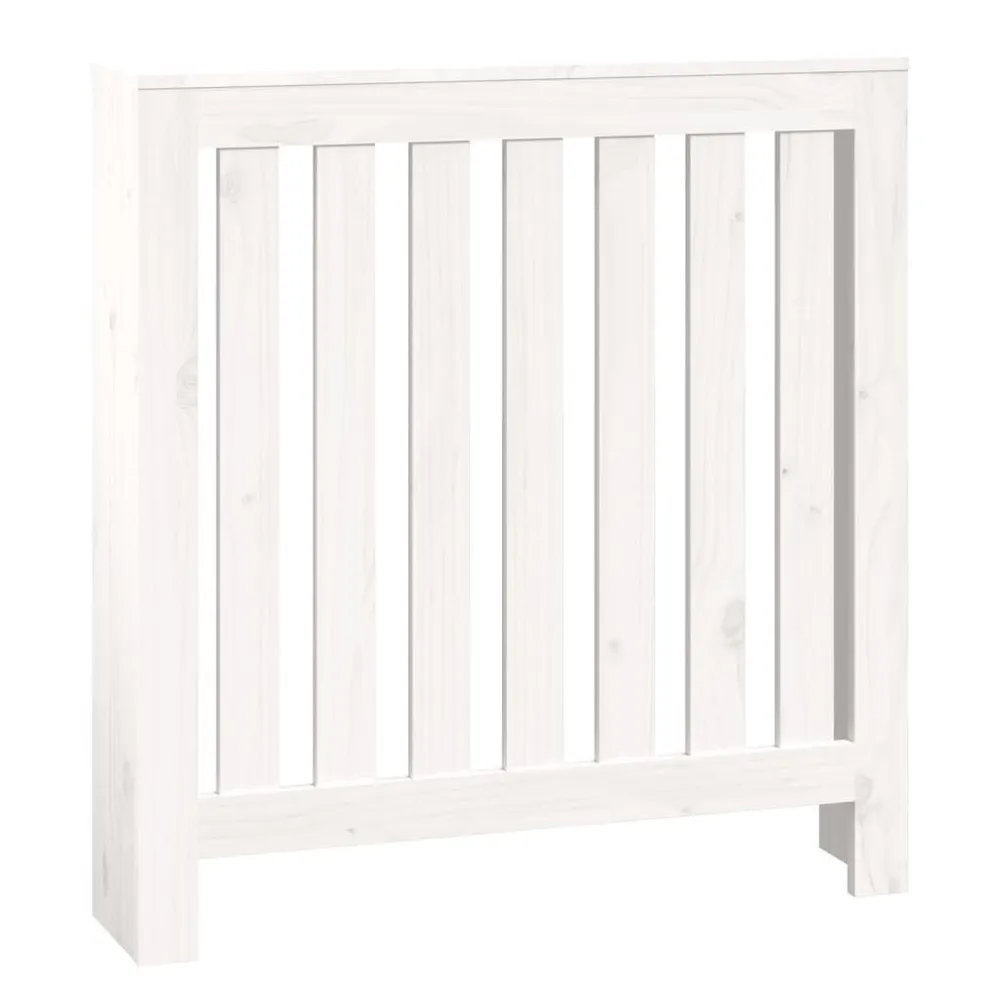 Radiatorombouw 79,5x19x84 cm massief grenenhout wit