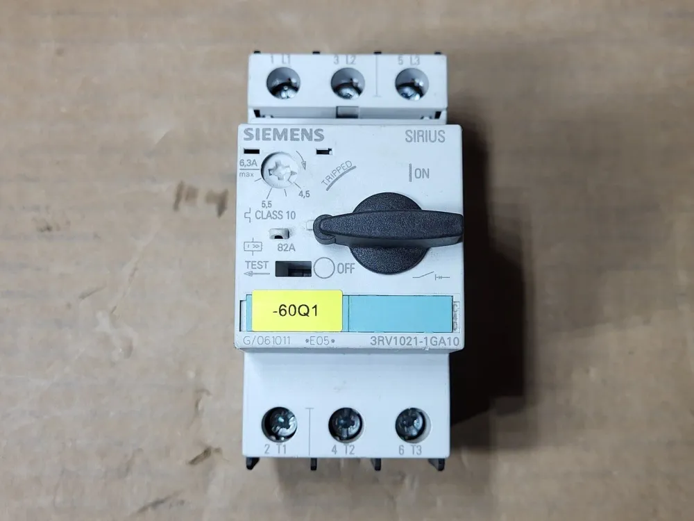 4.5-6.3 Amp, 3 Pole, 690 Volt Circuit Breaker 3RV1021-1GA10 - directe montage