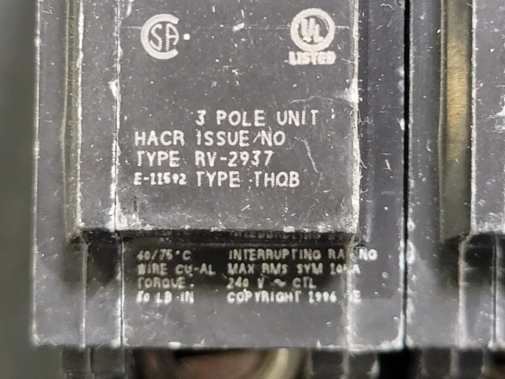 30 Amp, 3 Pole, 240 volts Circuit Breaker THQB330