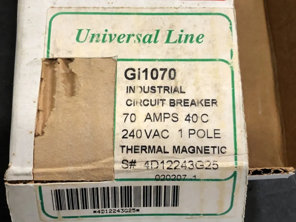 70 Amp, 1 Pole, 240 volts Circuit Breaker GI1070