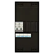 Attema Groepenkast XL Uitbreiding 2 Groepen - 11,5 x 22 cm, Grijs Zwart
