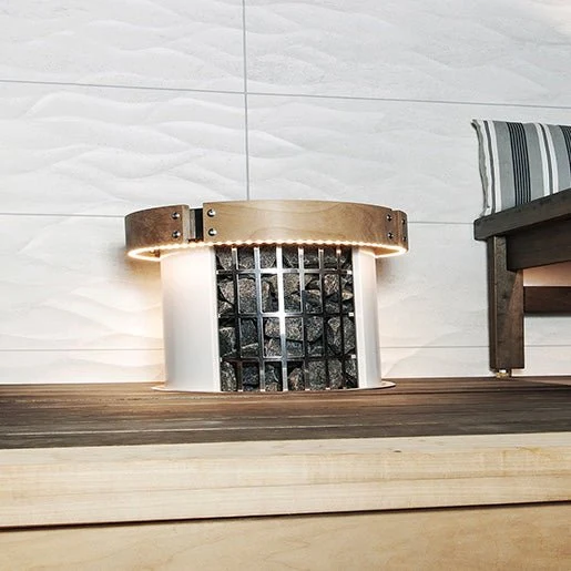Harvia Safety Railing w/ LED-Lighting Cilindro 10.5kW Sauna Heater | HPCU4L