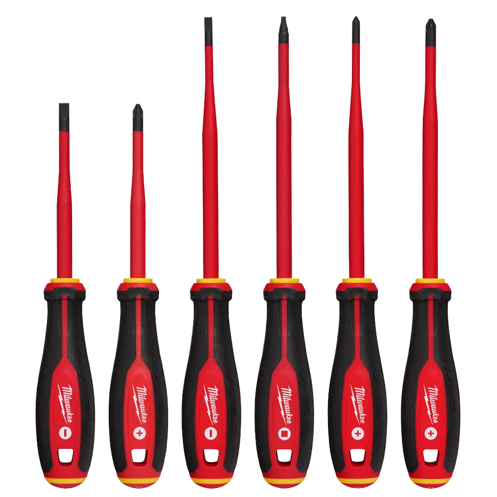 MILWAUKEE 6 PC. 1000V Insulated Fijn Tip Screwdriver Set Q4