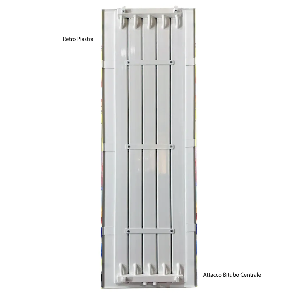 Hydraulic towel warmer 200x36 cm center distance 50 mm Model 'Almost Black' Termocrea