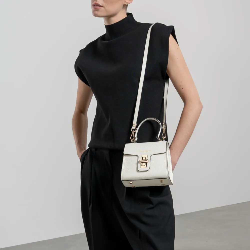 Femme Forte Simone Pocket witte leren handtas van kalfsleer