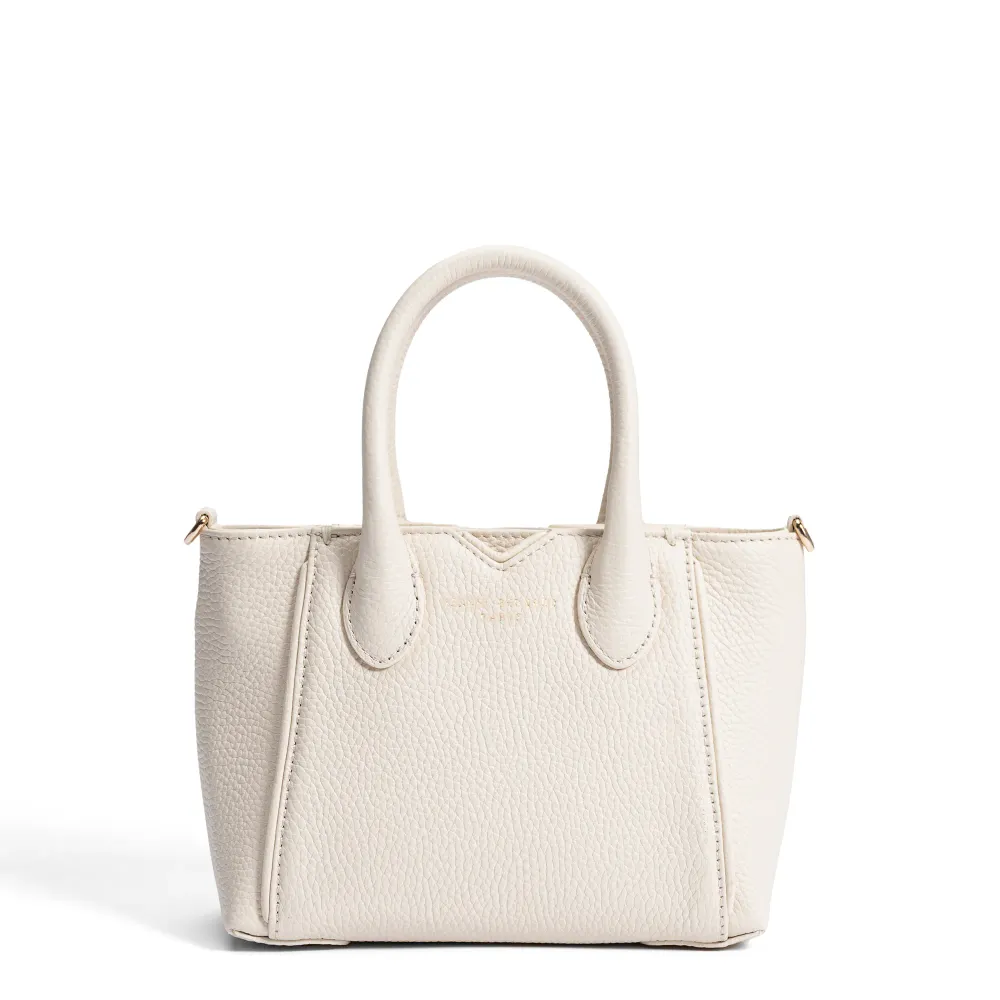 Honoré Cloe Pocket crème leren handtas van kalfsleer