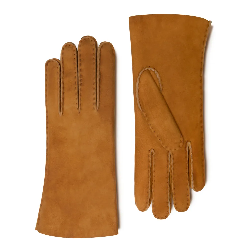 Honoré Zenia cognac leren handschoenen van geitenleer