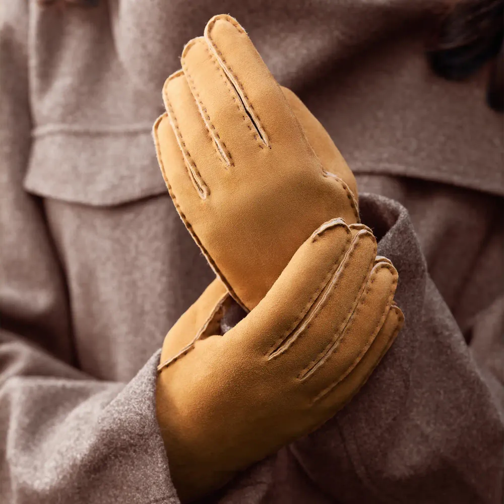 Honoré Zenia cognac leren handschoenen van geitenleer